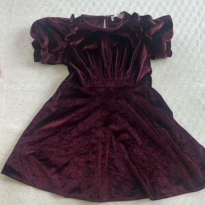 Magenta velvet dress